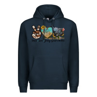 Navy Peace Love Jersey Giant Chicken Premium Hoodie - LillyAllenDesigns