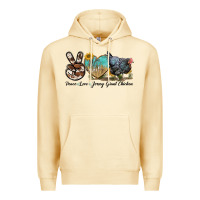 Pina Colada Peace Love Jersey Giant Chicken Premium Hoodie - LillyAllenDesigns