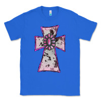 True Royal Cowhide Pink Gemstone Cross Classic Tee - RanaPortraitStore