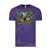 Cloud Purple western st patricks day shamrocks Vintage Tee - Artiststas