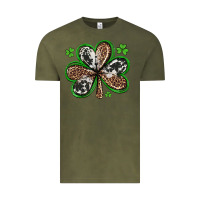 Vintage Olive western st patricks day shamrocks Vintage Tee - Artiststas