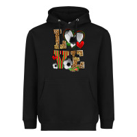 Black love soccer Heavyweight Hoodie - Zillion Design Studio
