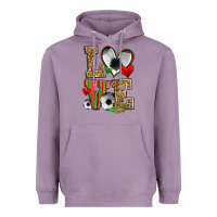 Lavender love soccer Heavyweight Hoodie - Zillion Design Studio