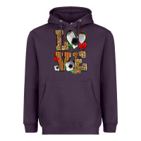 Plum love soccer Heavyweight Hoodie - Zillion Design Studio