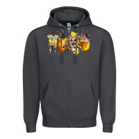 Smoke monkey coffee cups Zipper Hoodie - texasbilliewilder