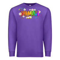 Purple lgbtq human  libbey glass Premium Sweatshirt - HRA Design Shop