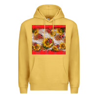 Antique Gold ladybug sunflower Premium Hoodie - BarkalooDesign