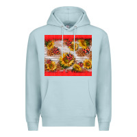Blue Mist ladybug sunflower Premium Hoodie - BarkalooDesign
