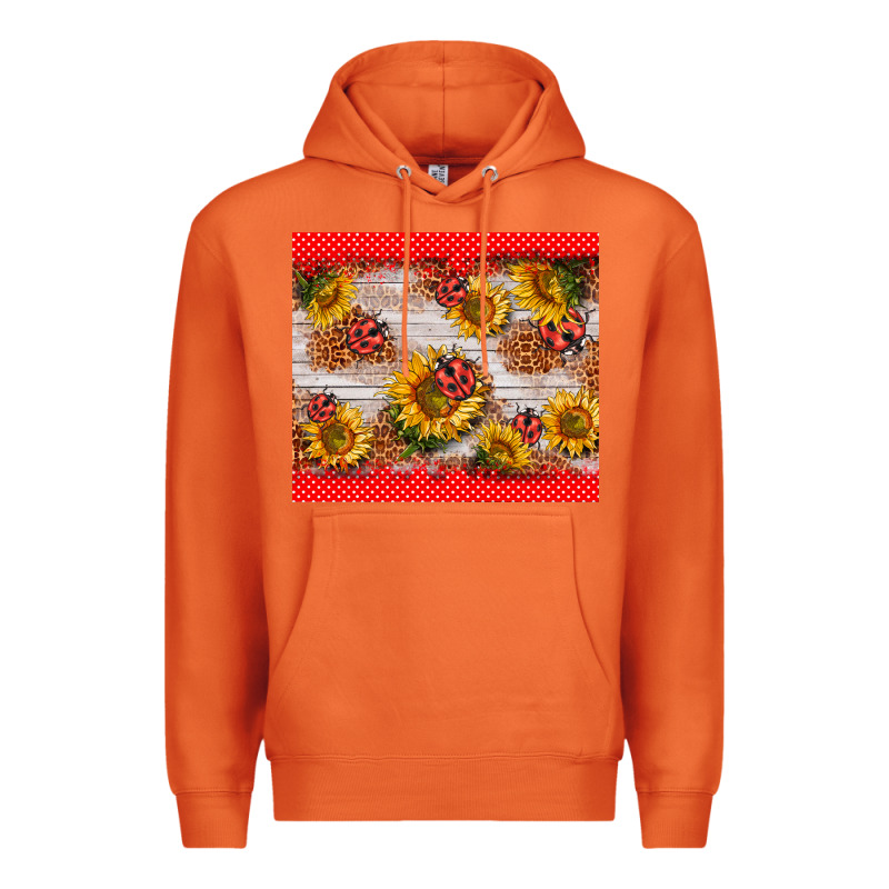 Ladybug Sunflower Premium Hoodie by BarkalooDesign | Teevron