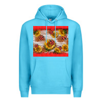 Ocean Blue ladybug sunflower Premium Hoodie - BarkalooDesign