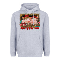 Heather Grey merry pig mas Heavyweight Hoodie - RanaPortraitStore