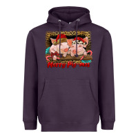 Plum merry pig mas Heavyweight Hoodie - RanaPortraitStore