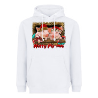 White merry pig mas Heavyweight Hoodie - RanaPortraitStore