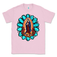 Bubblegum Pink Gemstone Lady Of Guadalupe Classic Tee - RanaPortraitStore