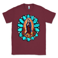 Burgundy Gemstone Lady Of Guadalupe Classic Tee - RanaPortraitStore