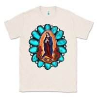 Natural Gemstone Lady Of Guadalupe Classic Tee - RanaPortraitStore