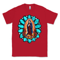 Red Gemstone Lady Of Guadalupe Classic Tee - RanaPortraitStore