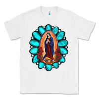 White Gemstone Lady Of Guadalupe Classic Tee - RanaPortraitStore