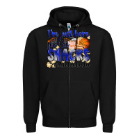Black i'm just here for the snacks #basketball brother Zipper Hoodie - Zillion Design Studio