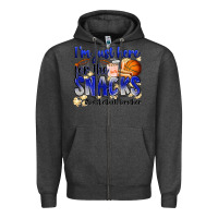 Charcoal Heather i'm just here for the snacks #basketball brother Zipper Hoodie - Zillion Design Studio