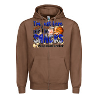 Chestnut i'm just here for the snacks #basketball brother Zipper Hoodie - Zillion Design Studio