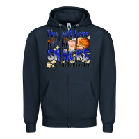 Navy i'm just here for the snacks #basketball brother Zipper Hoodie - Zillion Design Studio
