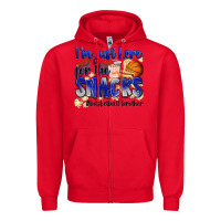 Red i'm just here for the snacks #basketball brother Zipper Hoodie - Zillion Design Studio