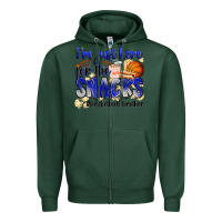 Sports Green i'm just here for the snacks #basketball brother Zipper Hoodie - Zillion Design Studio