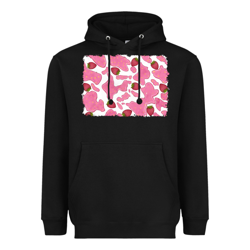 Distressed Strawberry Milkshake Cowhide Heavyweight Hoodie by RanaPortraitStore | Teevron