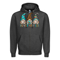 Charcoal Heather howdy gnomies Zipper Hoodie - Zillion Design Studio