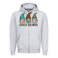 Heather Grey howdy gnomies Zipper Hoodie - Zillion Design Studio
