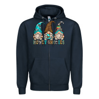 Navy howdy gnomies Zipper Hoodie - Zillion Design Studio