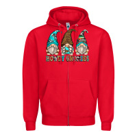 Red howdy gnomies Zipper Hoodie - Zillion Design Studio