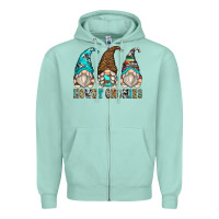 Seafoam howdy gnomies Zipper Hoodie - Zillion Design Studio