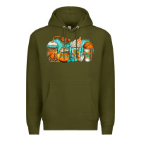 Army Green basketball coffee cups Premium Hoodie - Jasminsmagicworld