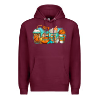 Burgundy basketball coffee cups Premium Hoodie - Jasminsmagicworld