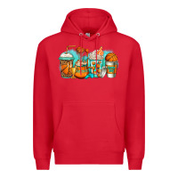 Red basketball coffee cups Premium Hoodie - Jasminsmagicworld
