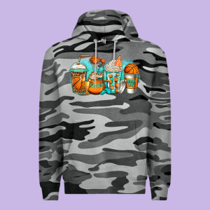 Basketball Coffee Cups Premium Hoodie Designed By Jasminsmagicworld