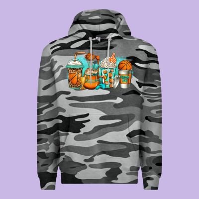 Basketball Coffee Cups Premium Hoodie Designed By Jasminsmagicworld