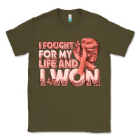 Army Green i fought for my life and i won uterine cancer peac Classic Tee - texasbilliewilder