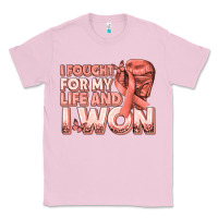 Bubblegum Pink i fought for my life and i won uterine cancer peac Classic Tee - texasbilliewilder