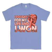 Colony Blue i fought for my life and i won uterine cancer peac Classic Tee - texasbilliewilder