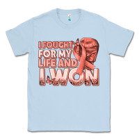 Dusty Blue i fought for my life and i won uterine cancer peac Classic Tee - texasbilliewilder