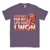 Lavender i fought for my life and i won uterine cancer peac Classic Tee - texasbilliewilder