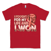 Red i fought for my life and i won uterine cancer peac Classic Tee - texasbilliewilder