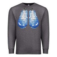 Charcoal Heather blue cleats fa element Premium Sweatshirt - FaDigitalArtStudio