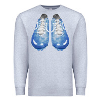 Heather Grey blue cleats fa element Premium Sweatshirt - FaDigitalArtStudio
