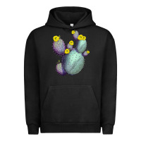 Pigment Black Opunthia Santa Rita Cacti Urban Hoodie - LillyAllenDesigns