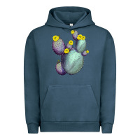 Pigment Midnight Navy Opunthia Santa Rita Cacti Urban Hoodie - LillyAllenDesigns
