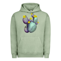 Pigment Oil Green Opunthia Santa Rita Cacti Urban Hoodie - LillyAllenDesigns